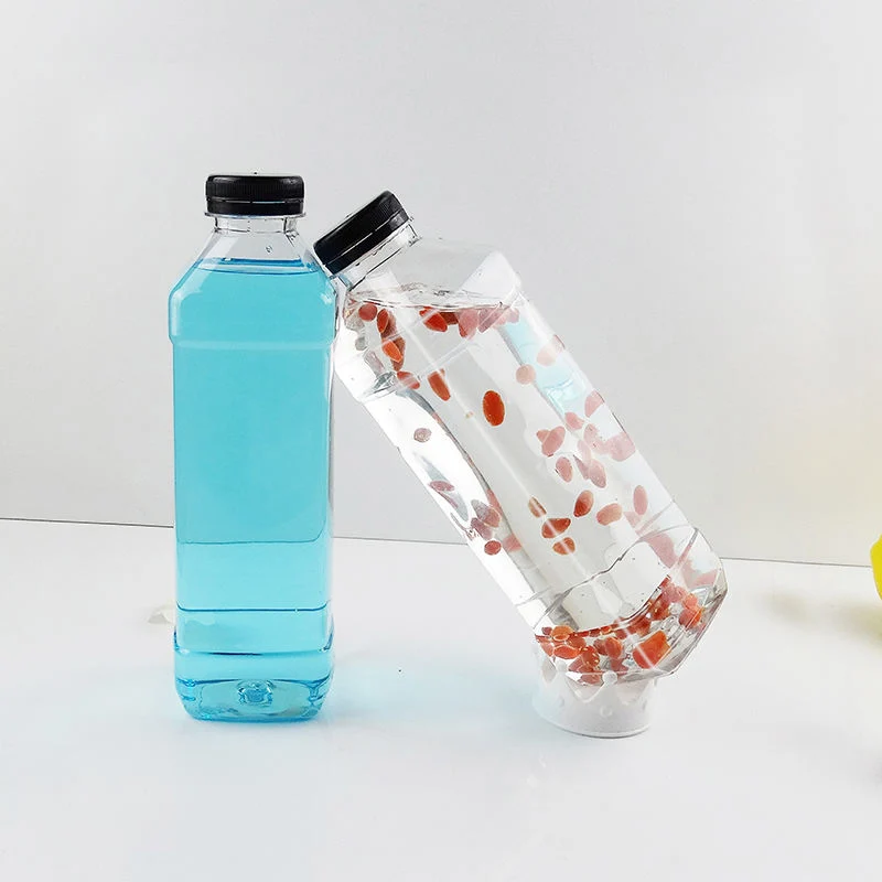 Pet Bottle 1 Liter, 1000ml Pet Juice Bottle Square Bottle