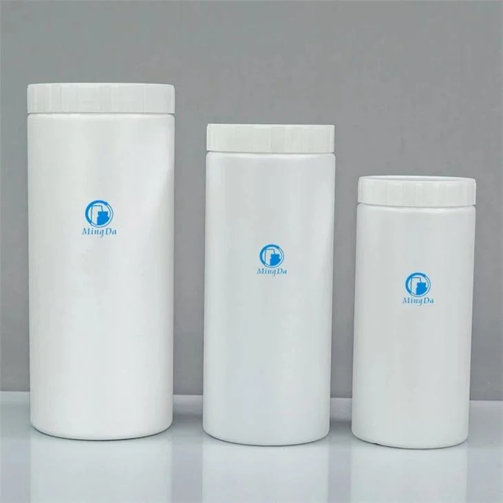 Wide Mouth HDPE Cylindrical Bottle Medicine Plastic Bottle with Plastic Cap