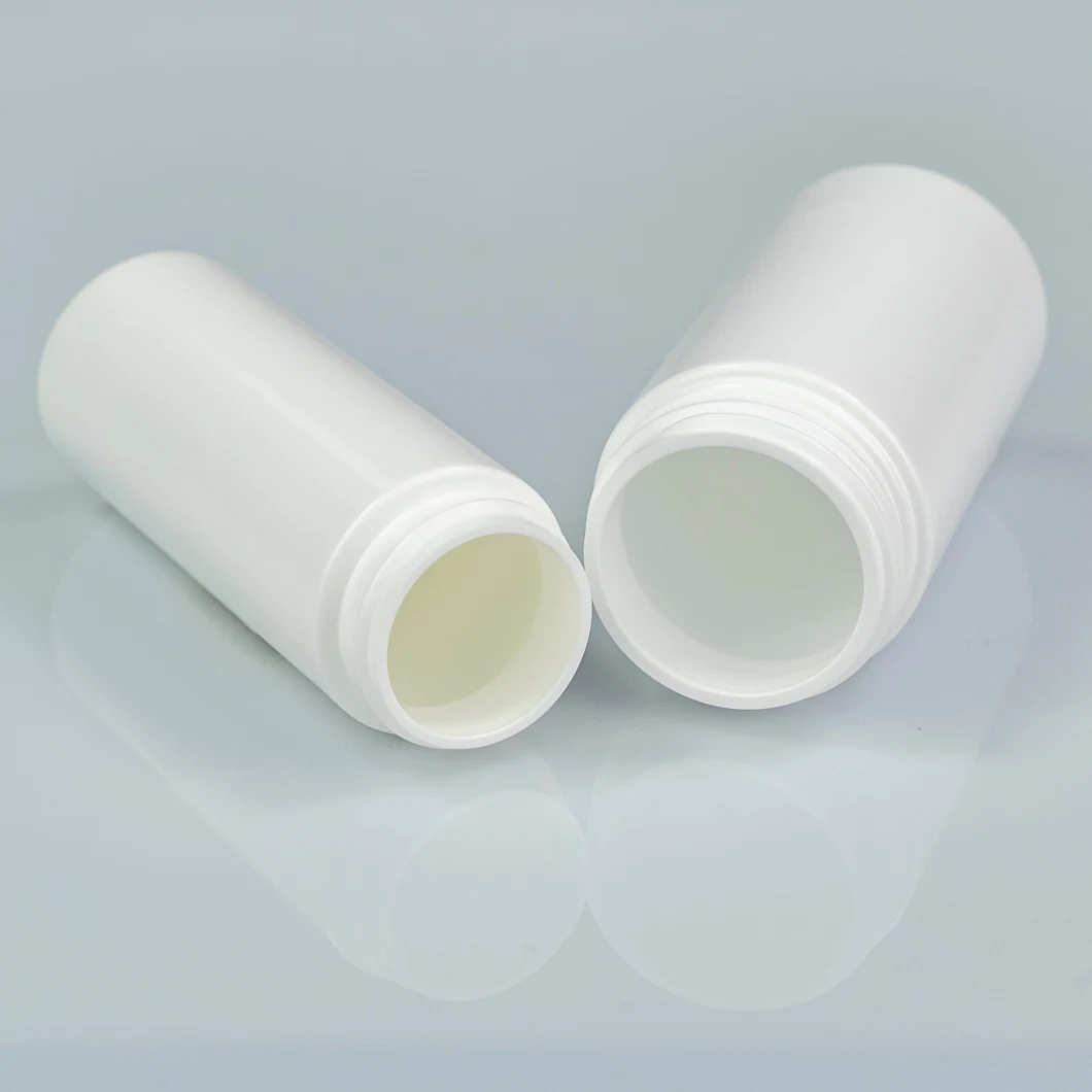 Manufacturer Free Sample Cylindrical High Density Hot Sale Empty Oxygen Resistance Food Medicine Healthcare Products Matte Skin 100ml HDPE plastic Bottle