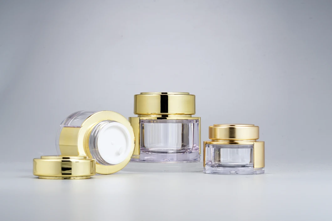 Luxury Gold Jar Cream Plastic Cosmetic 15g 30g