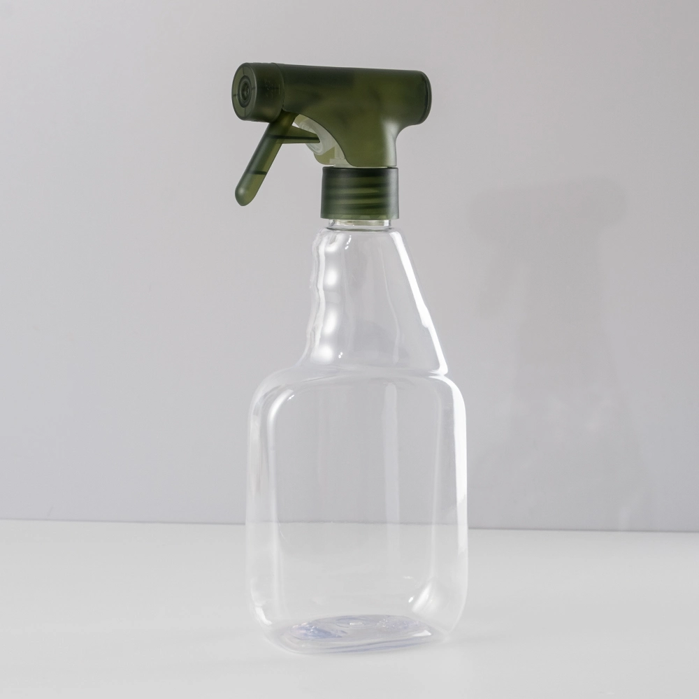 Manufacture Wholesale 28mm Plastic Transparent Square 750ml Pet Trigger Sprayer Bottle