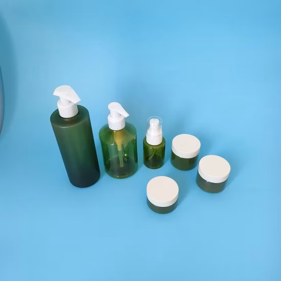 화장품 포장, 투명 플라스틱 크림병, 검정색 플라스틱 뚜껑이 달린 50g 페트병 10% 할인